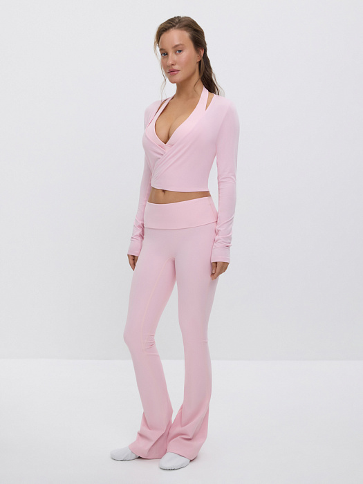 Спортивные брюки клеш с широким поясом MELA